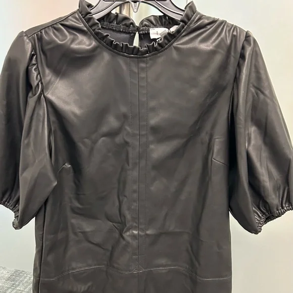 chinese dress ladies Look at You Camel Brown Faux Leather Dress, Medium - The Mint Julep Boutique main image 1